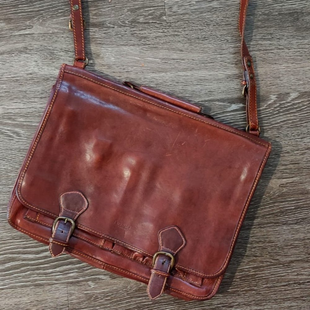 Unisex Business Leather "I Medici" Bag Italy.